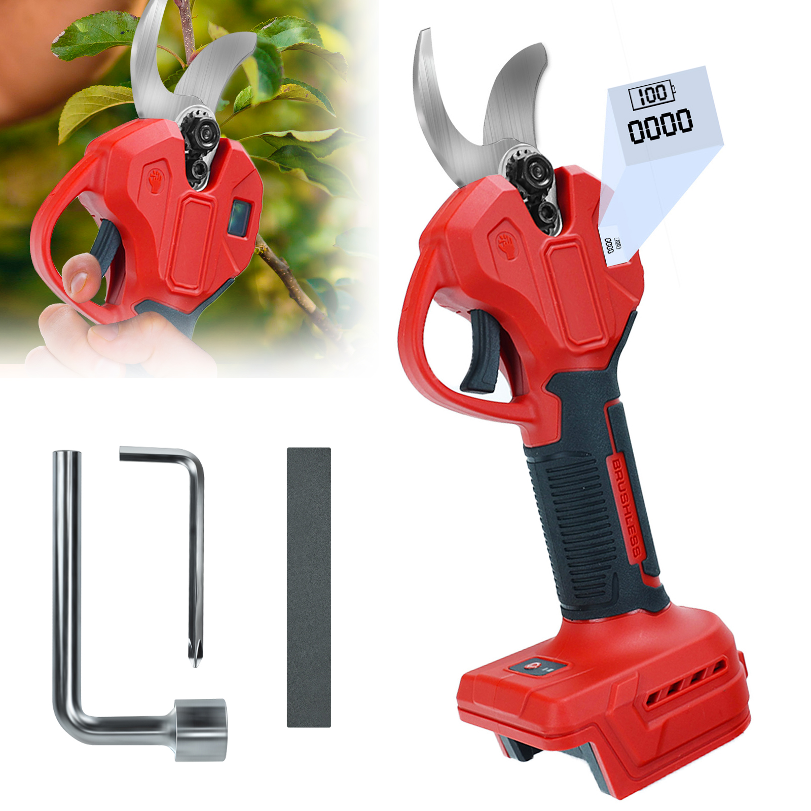 Gardening Tools Usa - 30mm Brushless Electric Pruning Shears 600W