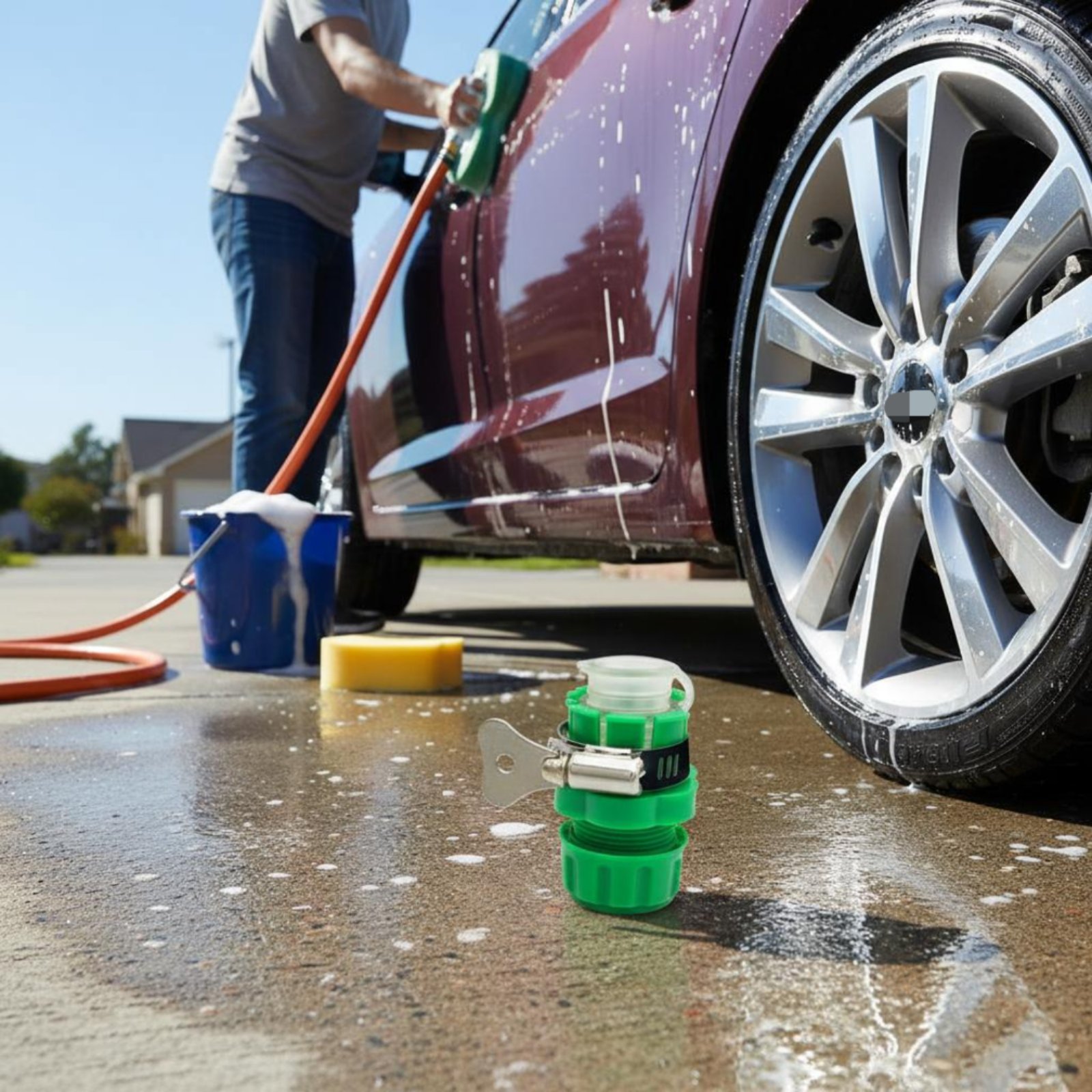 Gardening Tools You Need - Car Wash Hose Connector Secure Fit