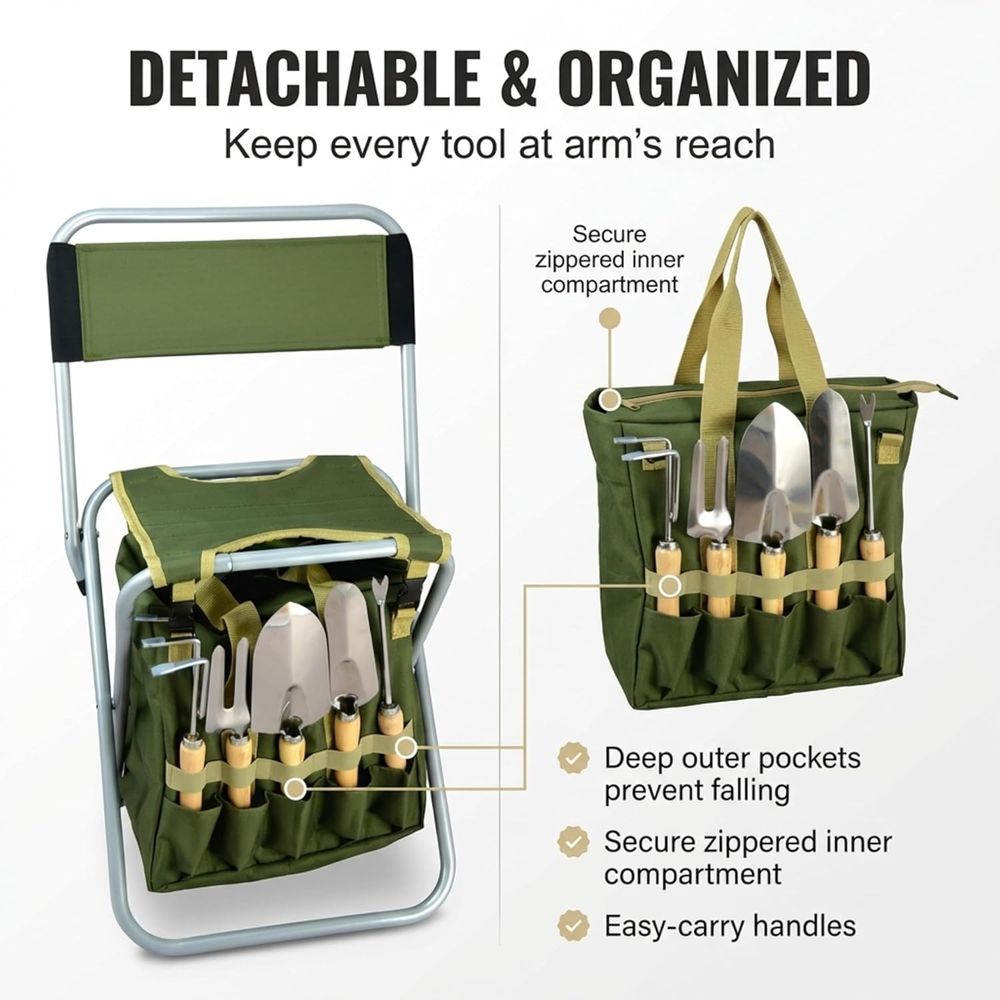 10-Piece Garden Tool Kit with  – обзор и цена Gardening Tools Gloves