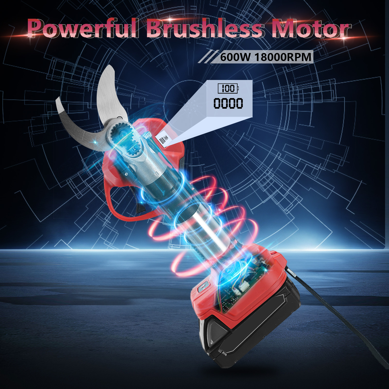 30mm Brushless Electric Prunin – обзор и цена Gardening Tools Usa
