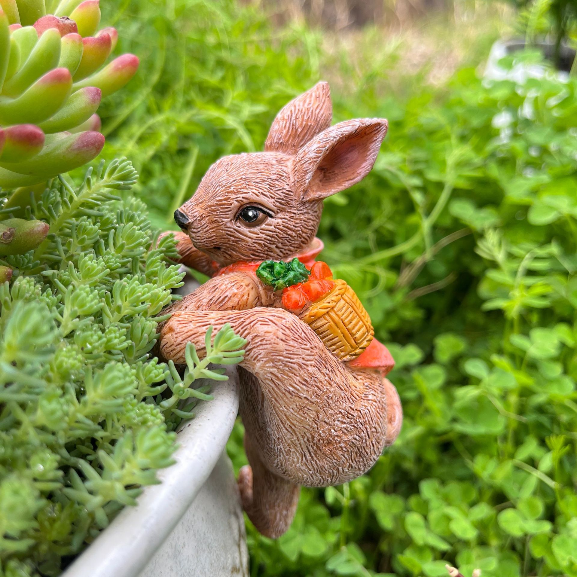 Cute Resin Rabbit Flower Pot H – обзор и цена Gardening Tools Cute