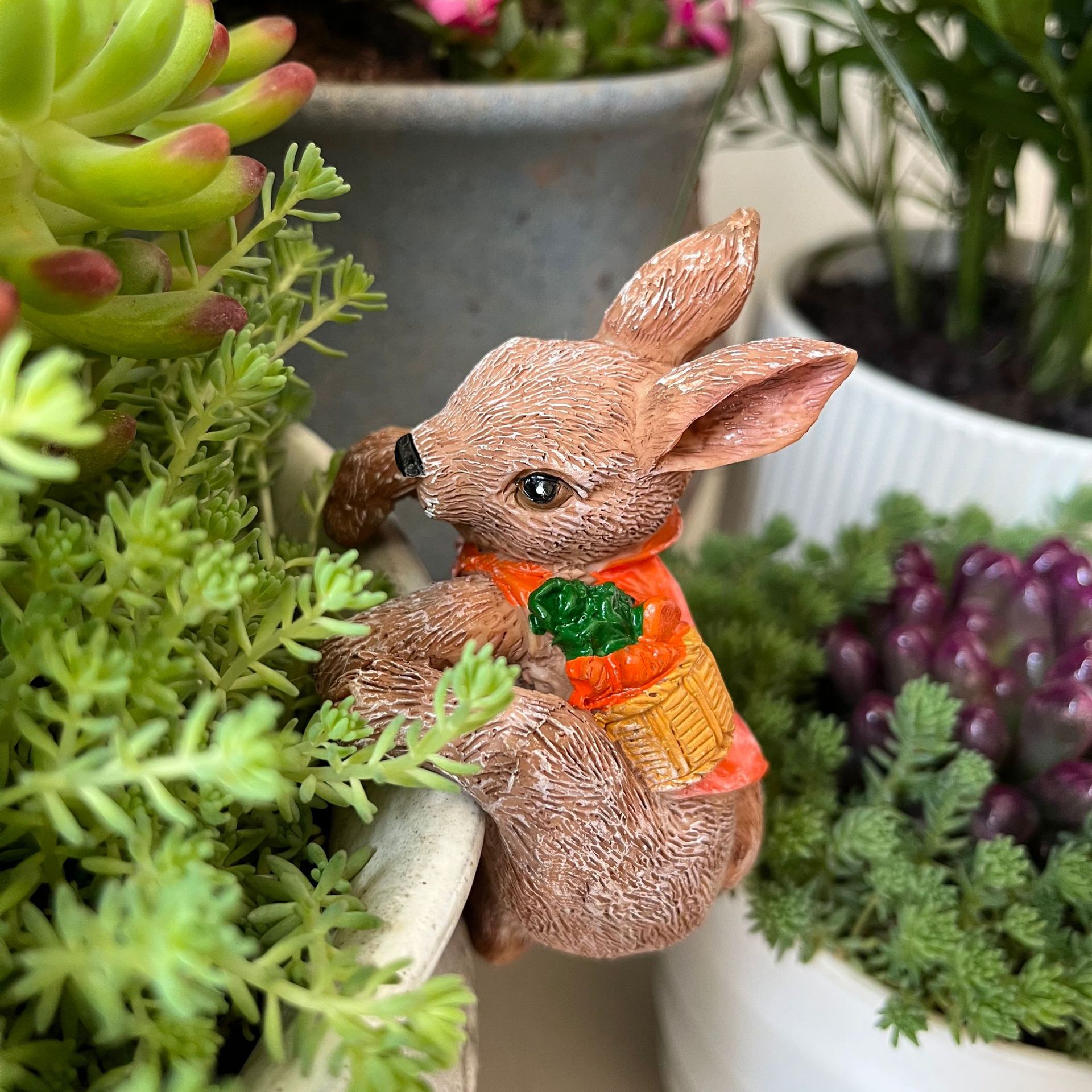 Cute Resin Rabbit Flower Pot H – обзор и цена Gardening Tools Cute