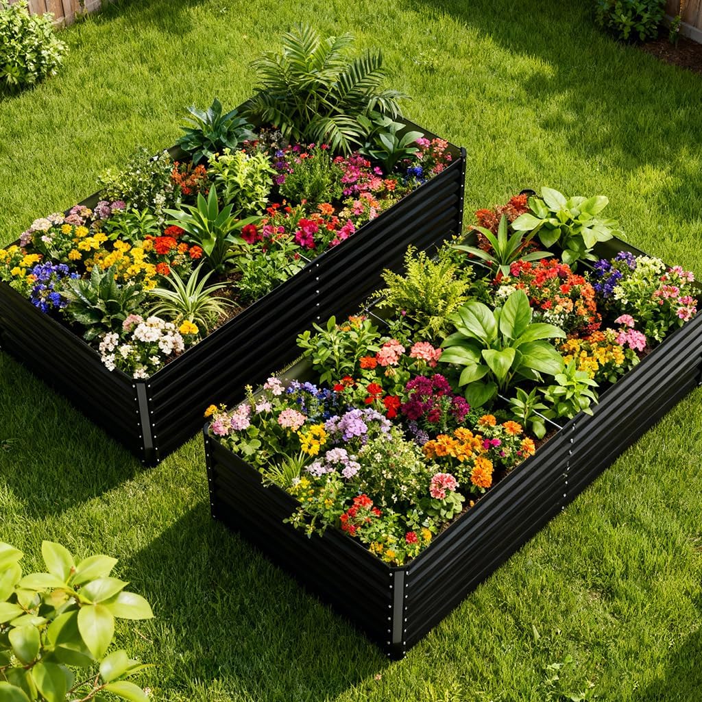 Raised Garden Bed 8x4x2ft Galv – обзор и цена Gardening Tools Gloves