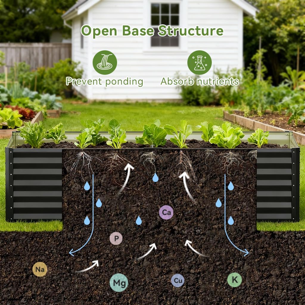 Raised Garden Bed 8x4x2ft Galv – обзор и цена Gardening Tools Gloves