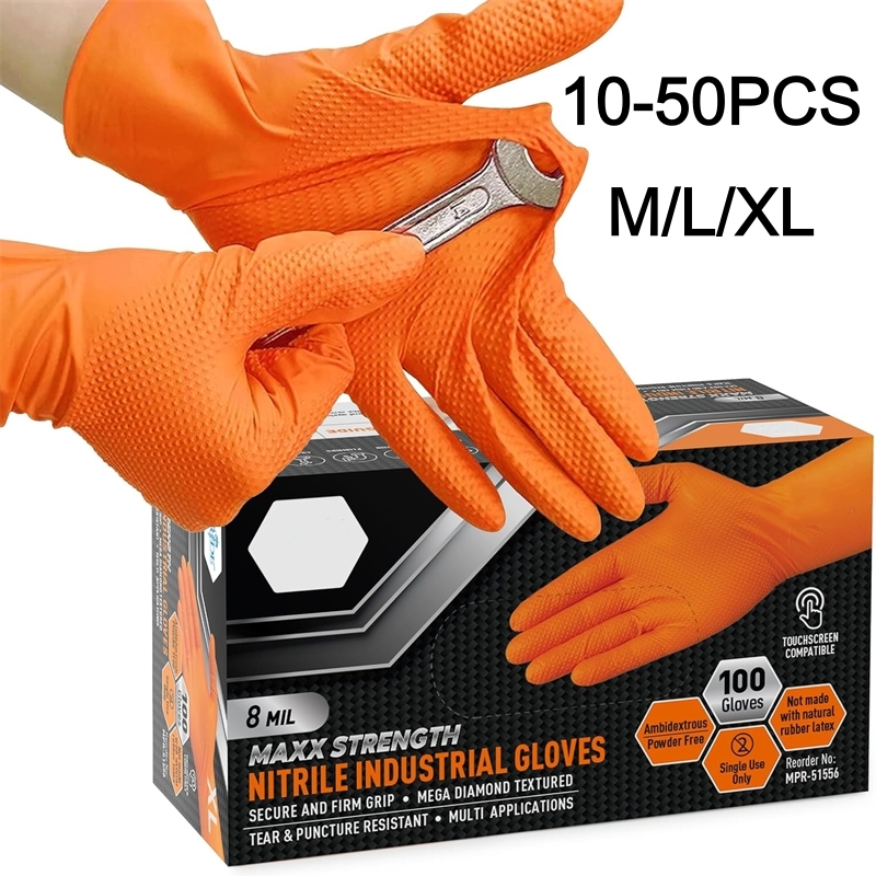 Heavy Duty Orange Nitrile Glov – обзор и цена Gardening Tools Gloves
