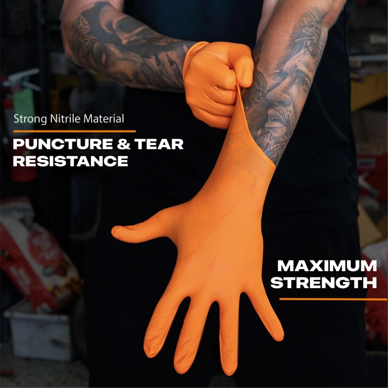 Heavy Duty Orange Nitrile Glov – обзор и цена Gardening Tools Gloves