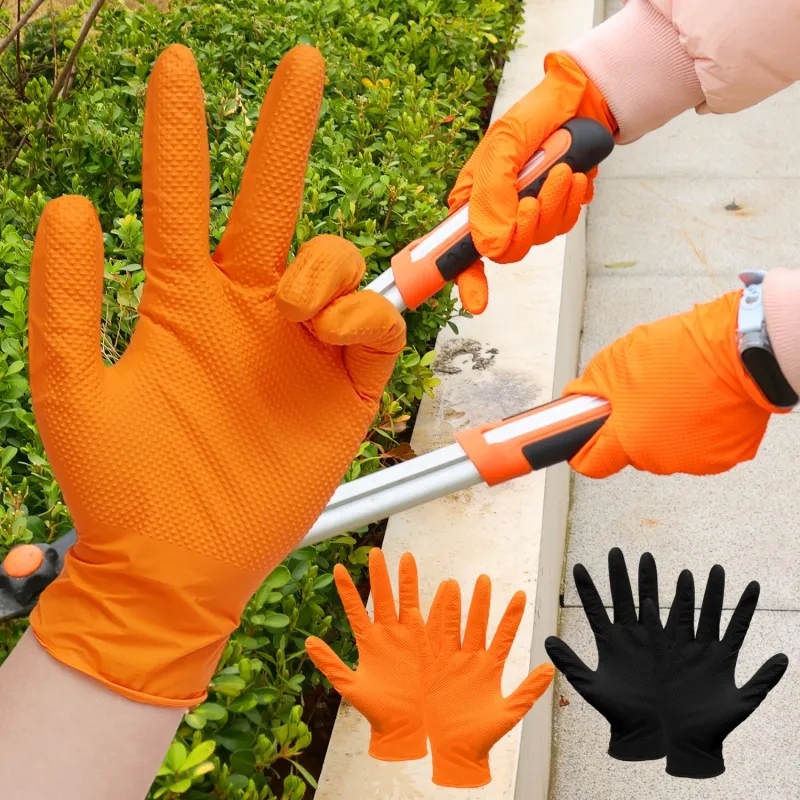 Heavy Duty Orange Nitrile Glov – обзор и цена Gardening Tools Gloves