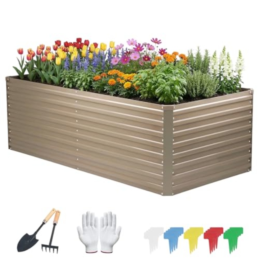 Galvanized Raised Garden Bed f – обзор и цена Gardening Tools Gloves