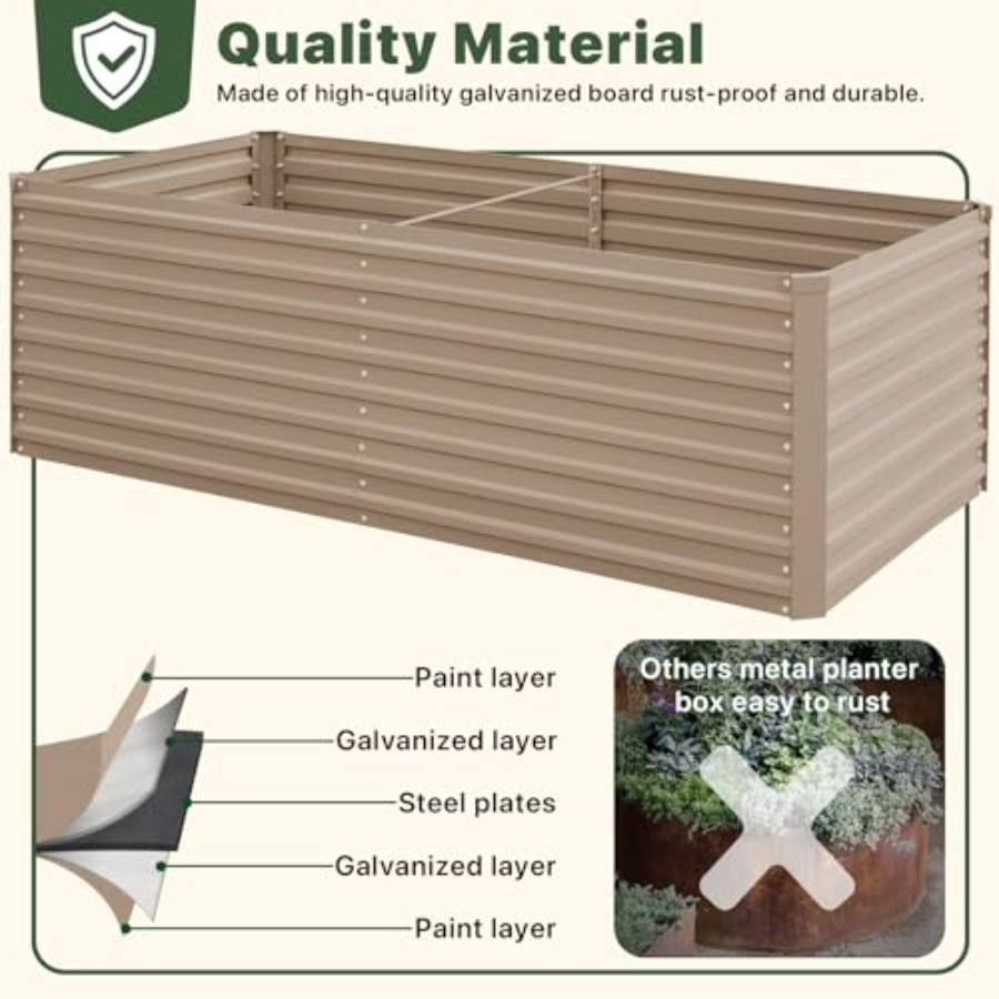 Galvanized Raised Garden Bed f – обзор и цена Gardening Tools Gloves