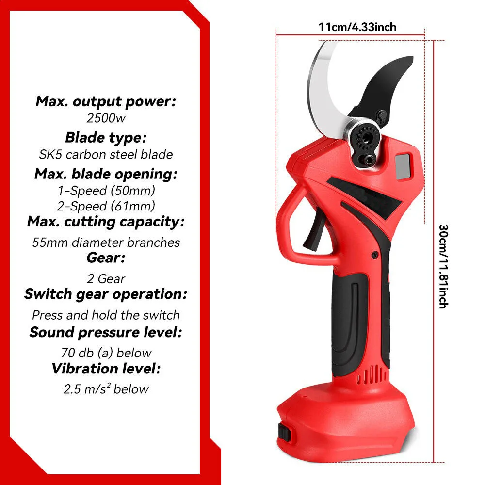 55mm Brushless Electric Scisso – обзор и цена Gardening Tools Usa