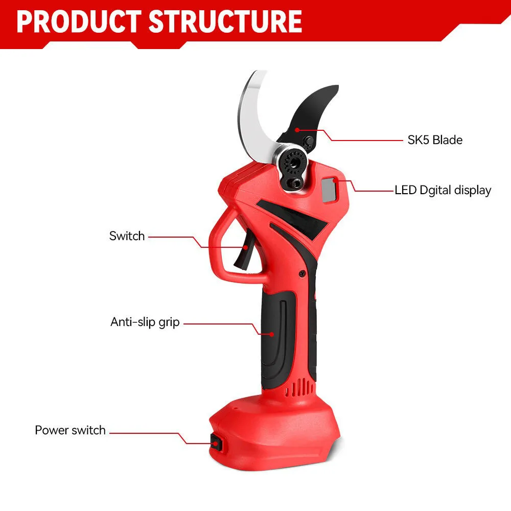 55mm Brushless Electric Scisso – обзор и цена Gardening Tools Usa