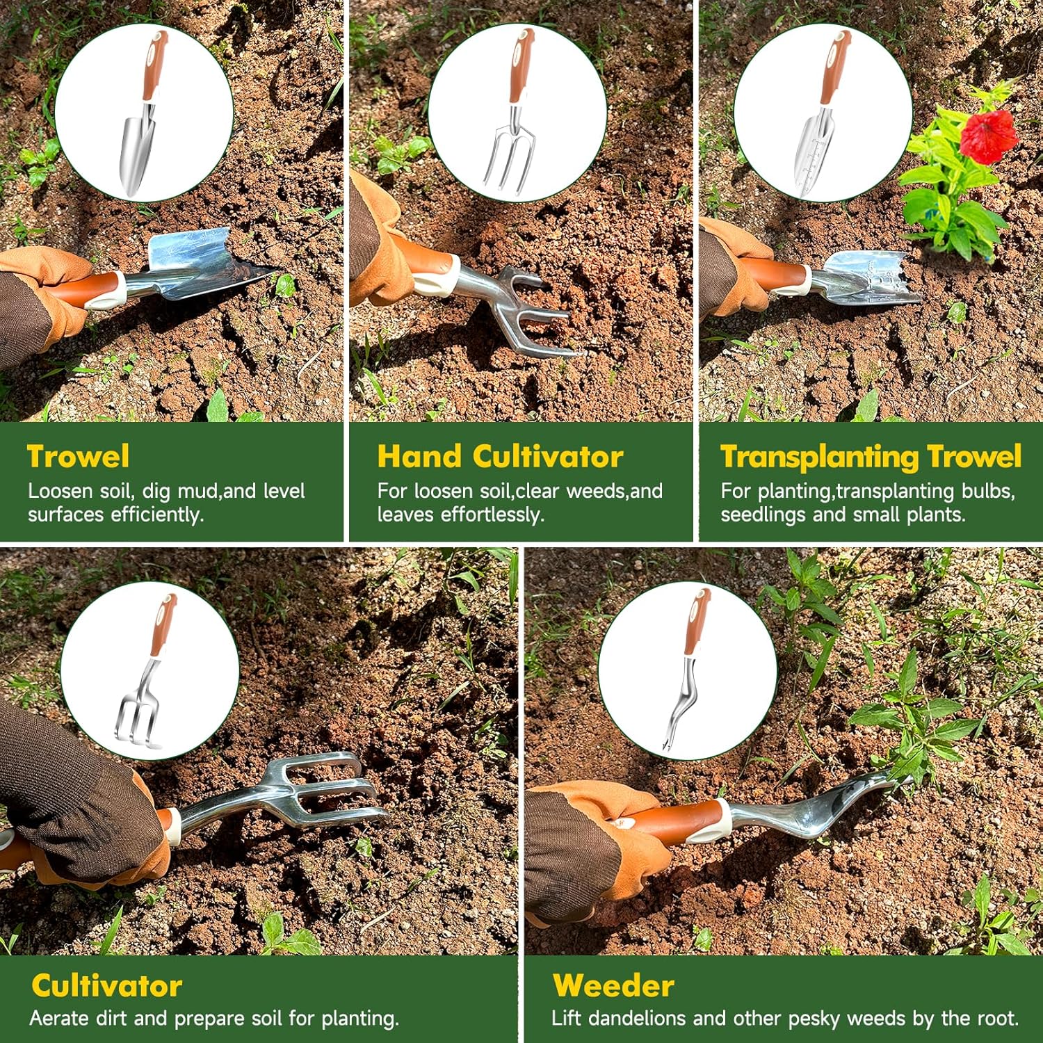 10 Pcs Heavy Duty Garden Tool  – обзор и цена Gardening Tools Gloves