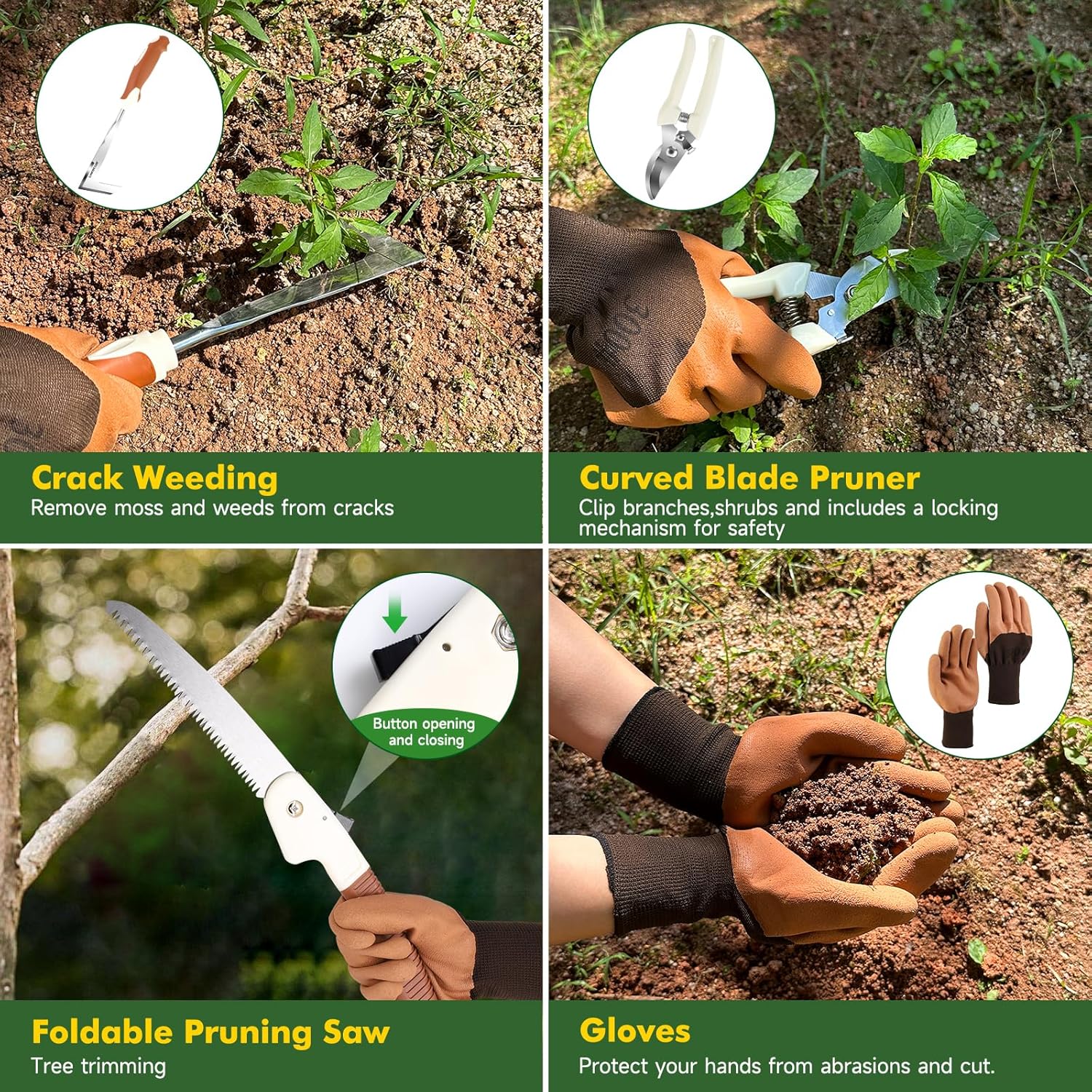 10 Pcs Heavy Duty Garden Tool  – обзор и цена Gardening Tools Gloves